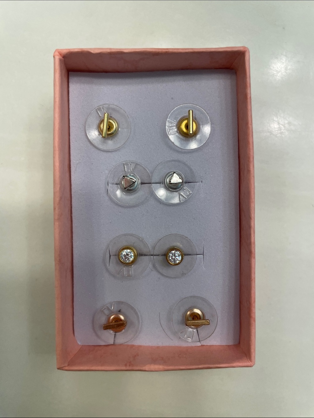 Gold and Silver Mixed Stud Earring Set - Women Jewelry